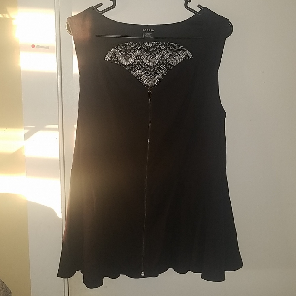 Torrid Black Peplum Top